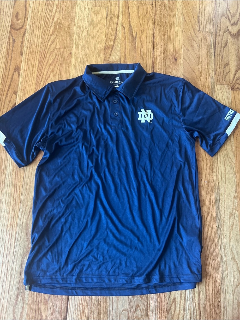 Notre Dame Men’s Navy Short-Sleeve Polo L